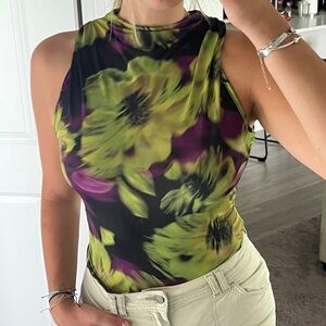 Boohoo floral Bodysuit